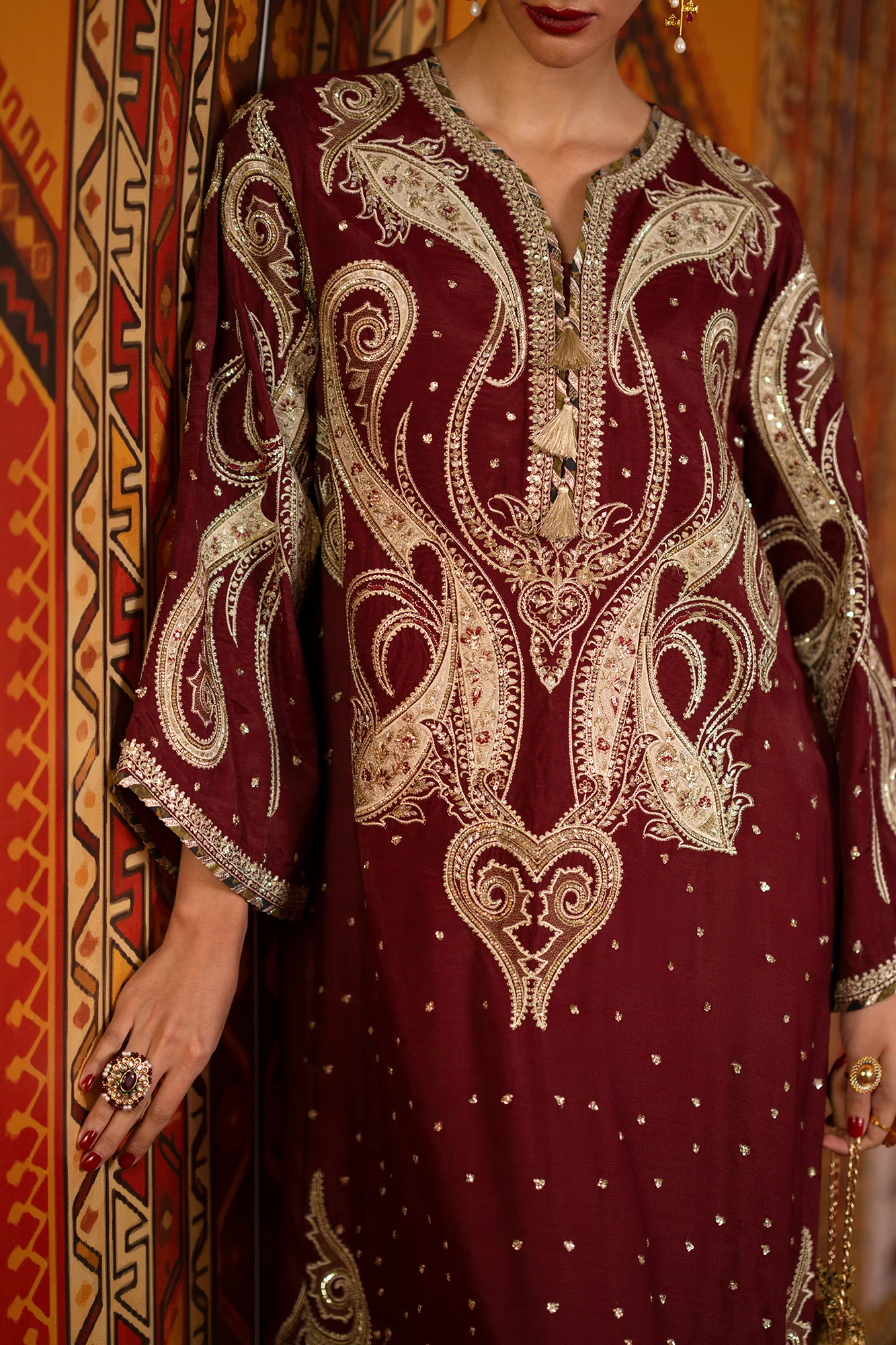 EMBROIDERED KAFTAN (E1069/104/415) - Image 7