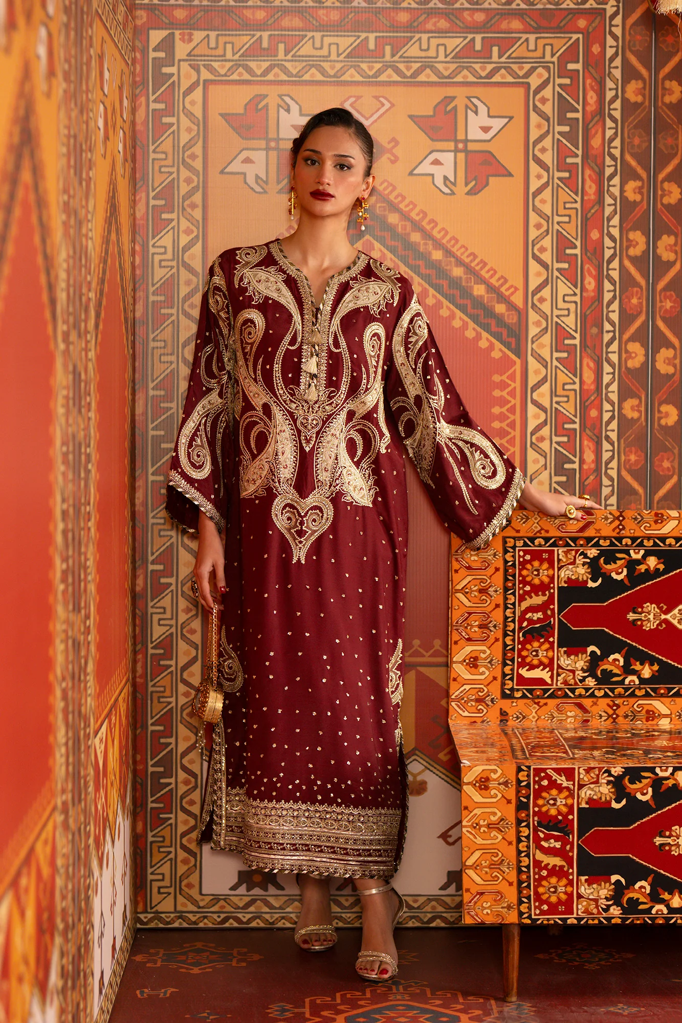EMBROIDERED KAFTAN (E1069/104/415) - Image 9