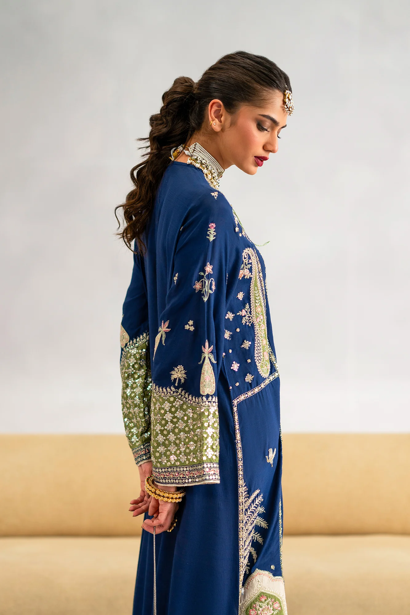 EMBROIDERED KAFTAN (E1083/104/622) - Image 10