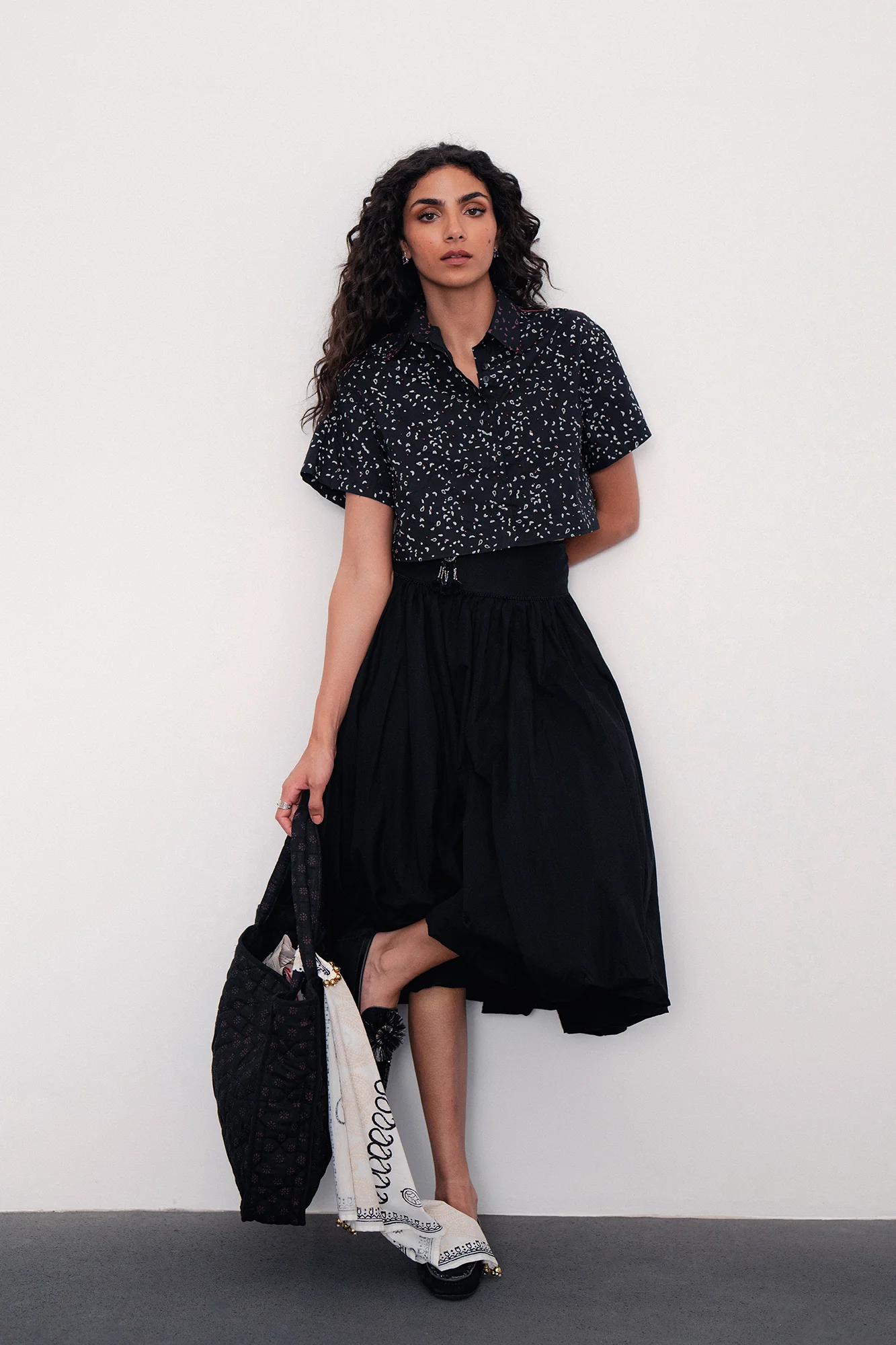 CROPPED BUTTON DOWN SHIRT (E0024/120/902) - Image 6